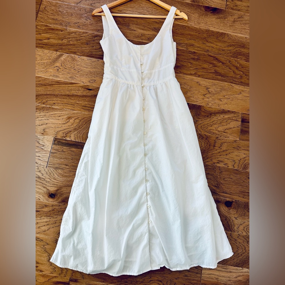 J Crew Button-front cotton poplin dress